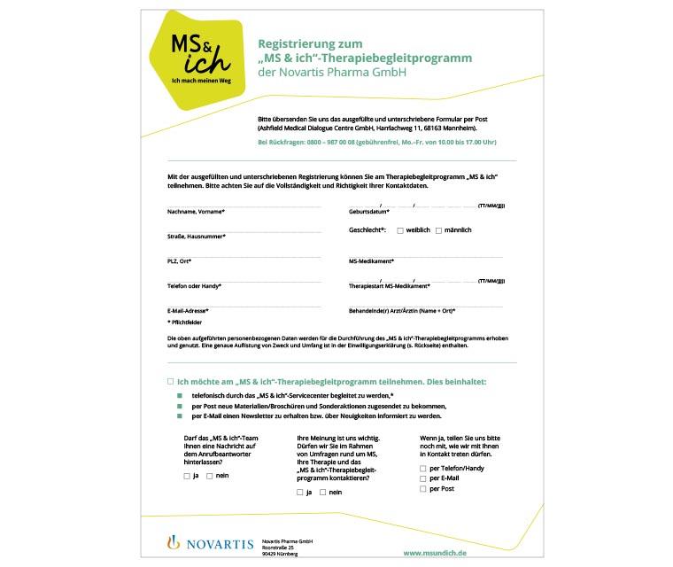 Multiple Sklerose: Teaser für die Registrierung des „MS & ich“-Begleitprogramms