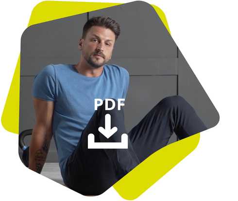 Sportler Andre macht eine Übung zur Hüftöffnung vor