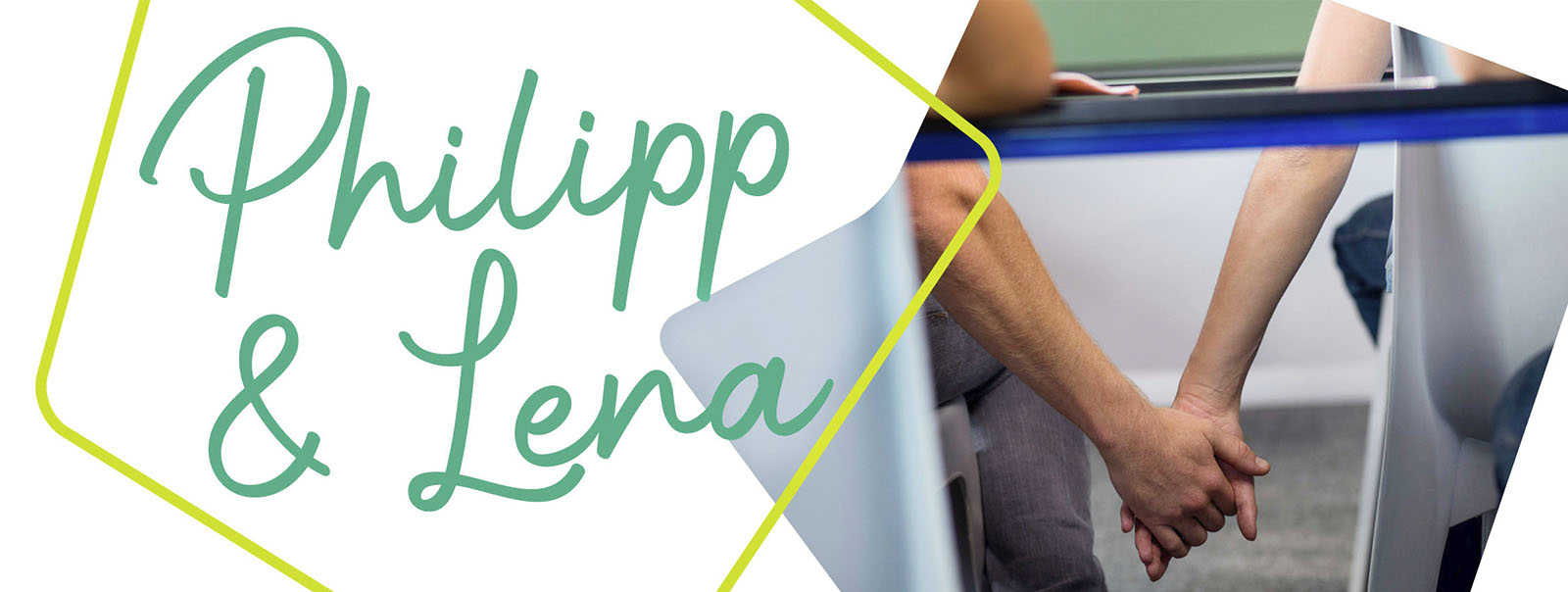 Multiple Sklerose: Schriftzug „Philipp & Lena“