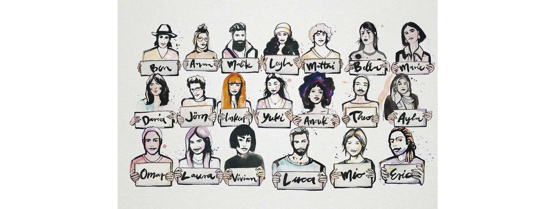 Multiple Sklerose: Kunstwerk von Ina Cierniak mit dem Namen „faces“