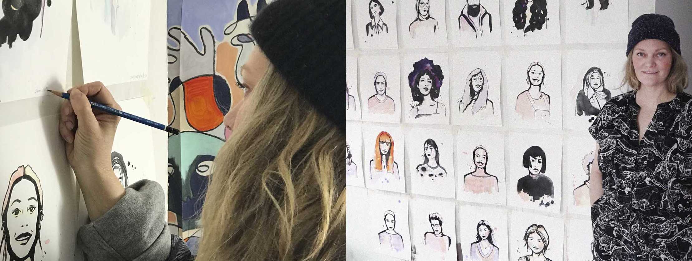 Multiple Sklerose: Malerin Ina Cierniak und ihr Kunstwerk „faces“ Multiple Sklerose: Malerin Ina Cierniak und ihr Kunstwerk „faces“