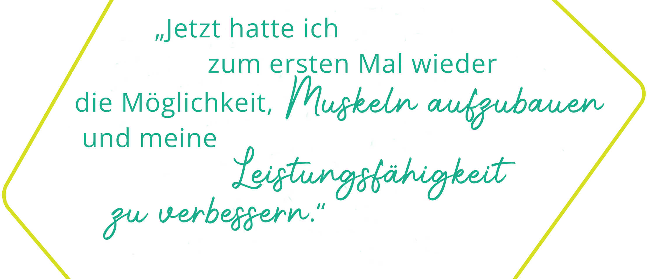 Zitat von Ricky: „Jetzt hatte ich zum ersten Mal wieder die Möglichkeit, Muskeln aufzubauen und meine Leistungsfähigkeit zu verbessern.“