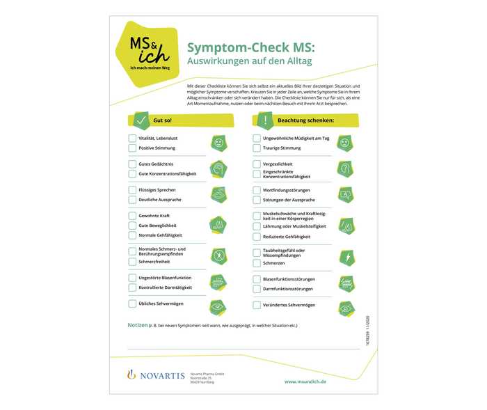 MS und ich: Teaser zum Download des Symptom-Checks MS und ich: Teaser zum Download des Symptom-Checks
