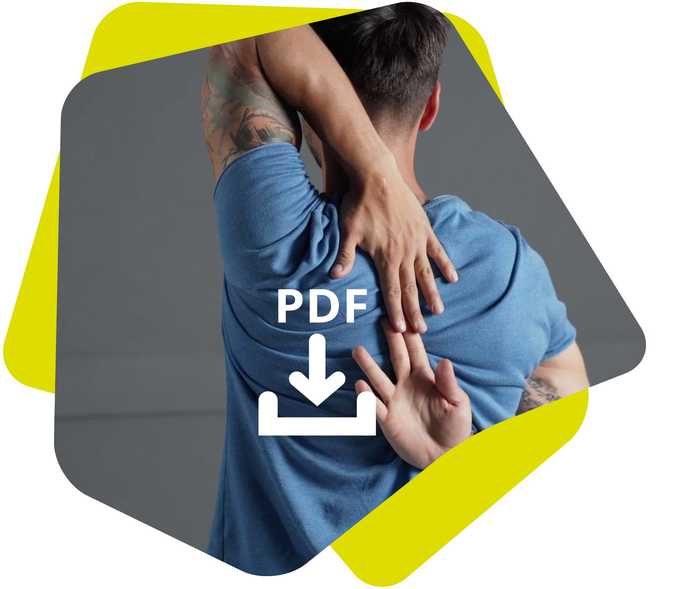 Sportler Andre macht eine Übung zur Öffnung der Schulter vor