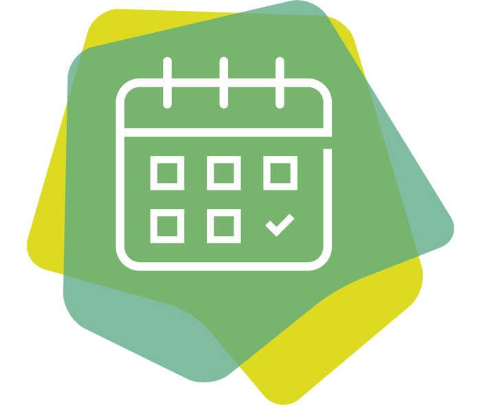 Das Icon zeigt ein Kalenderblatt.