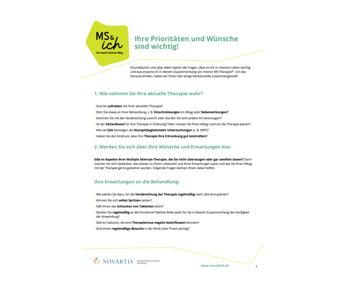 Fragebogen zur MS-Therapie