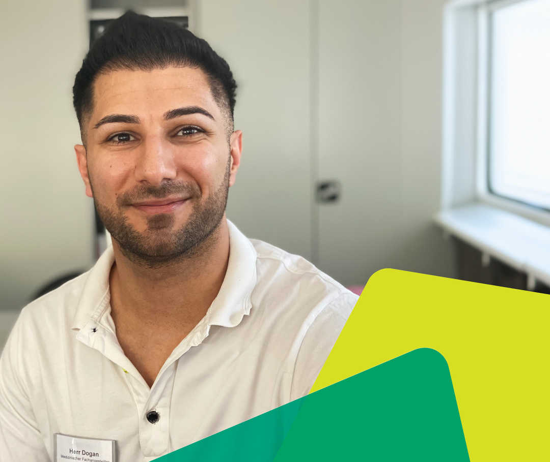 Der medizinische Fachangestellte Tahin Dogan im Porträt