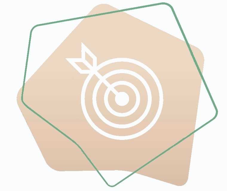 Icon mit stilisierter Zielscheibe